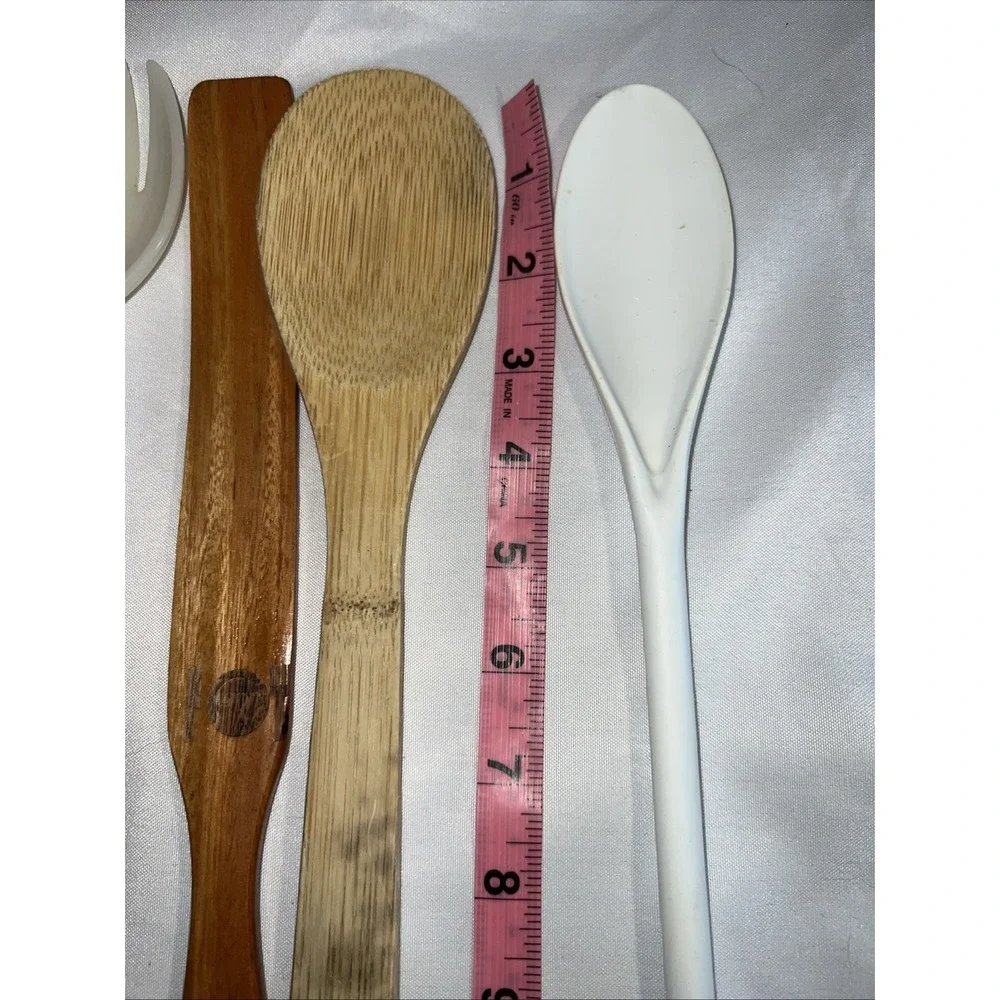 VTG Lot of 8 Wooden Spoons Spatula Primitive Country Kitchen Farmhouse Utensils